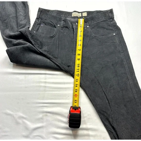 Patagonla Straight Pants Mens Size 32x32 Gray Cotton Corduroy 5-Pocket Outdoor